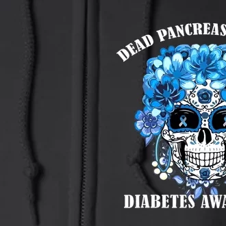 Diabetes Awareness Dead Pancreas Society Halloween Ghost Full Zip Hoodie