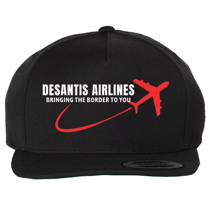 Desantis Airlines DeSantis Airlines Funny Political Trending Wool Snapback Cap