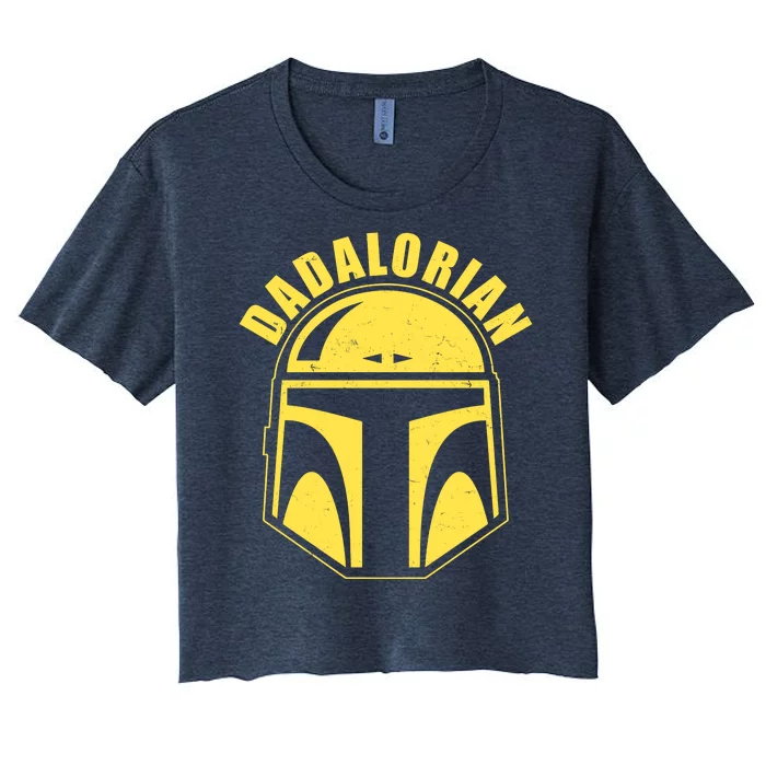 Dadalorian Helmet Women's Crop Top Tee