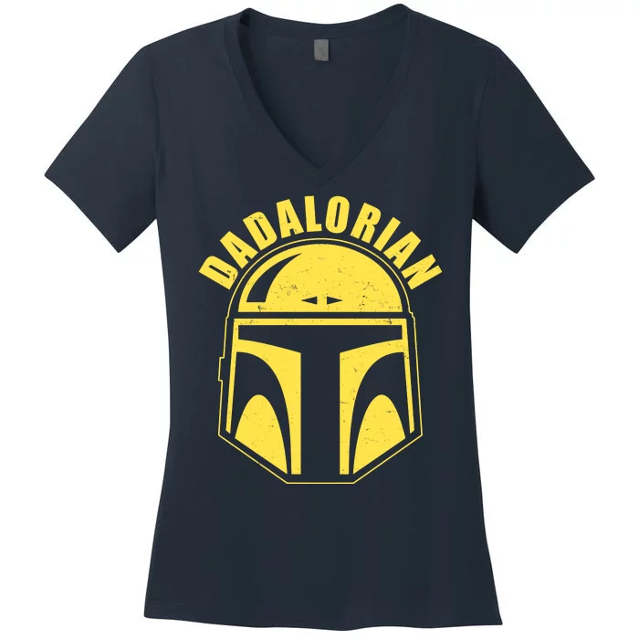 Dadalorian Helmet Women's V-Neck T-Shirt