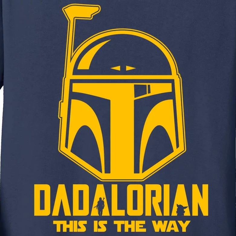 Dadalorian This Is A Way Kids Long Sleeve Shirt