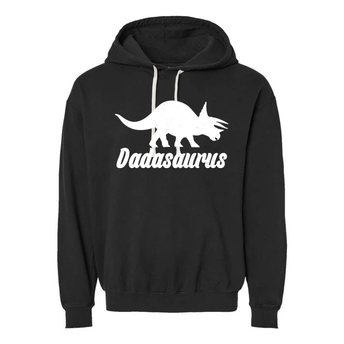 Dadasaurus Dinosaur Father's Day Garment-Dyed Fleece Hoodie