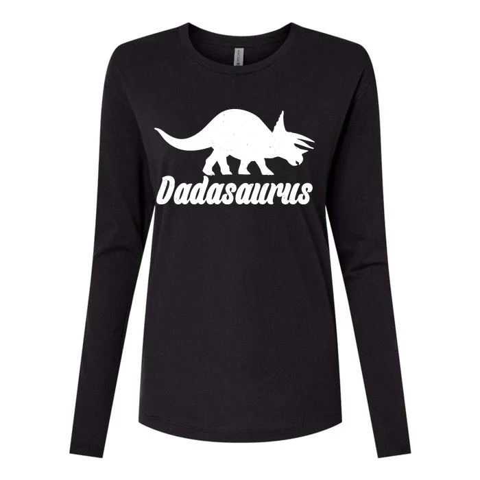 Dadasaurus Dinosaur Father's Day Womens Cotton Relaxed Long Sleeve T-Shirt