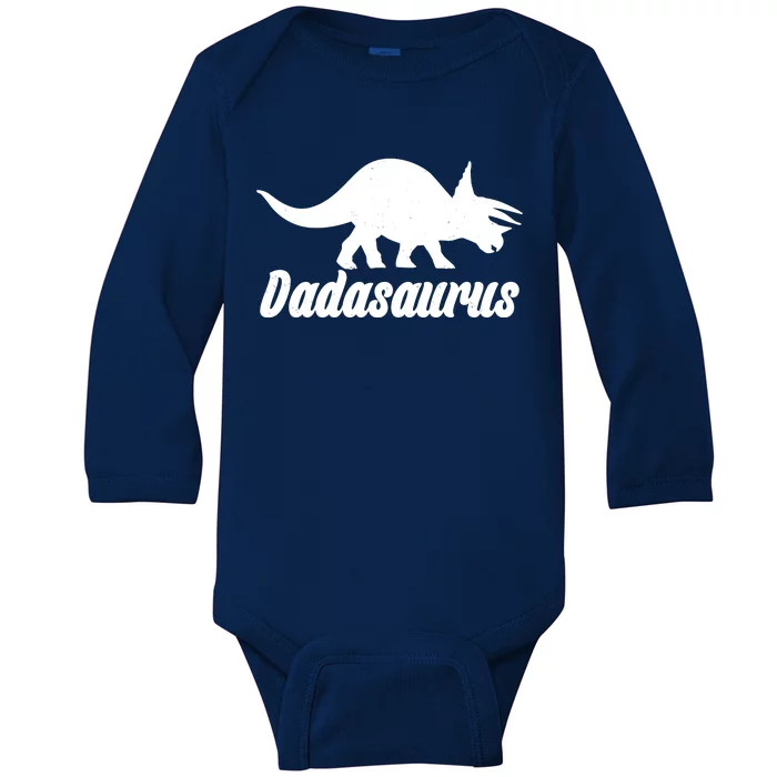 Dadasaurus Dinosaur Father's Day Baby Long Sleeve Bodysuit