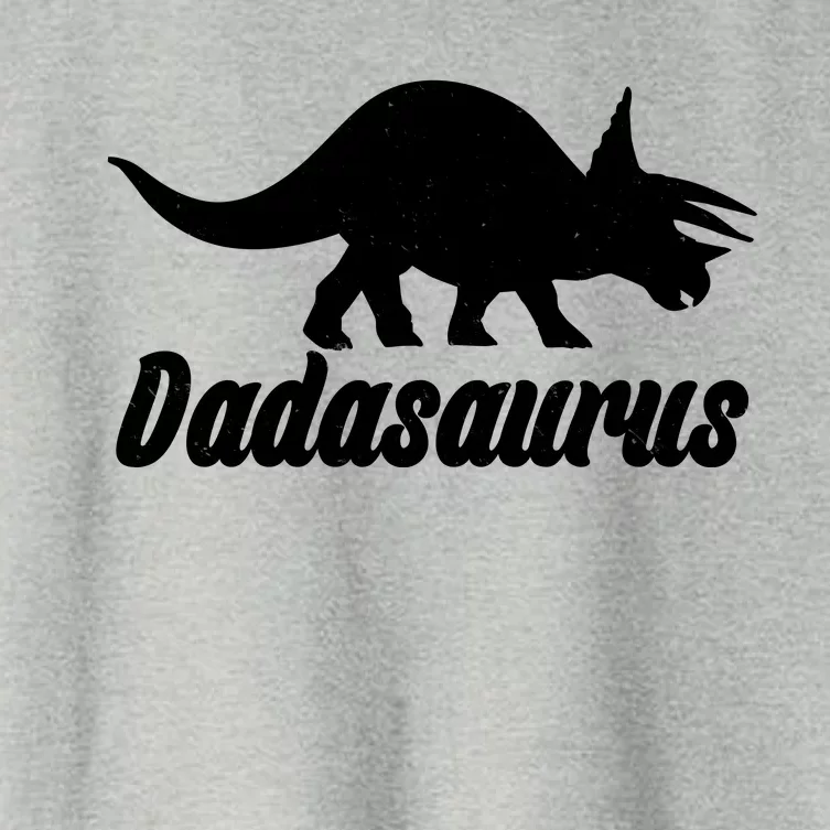 Dadasaurus Dinosaur Father's Day Women's Crop Top Tee