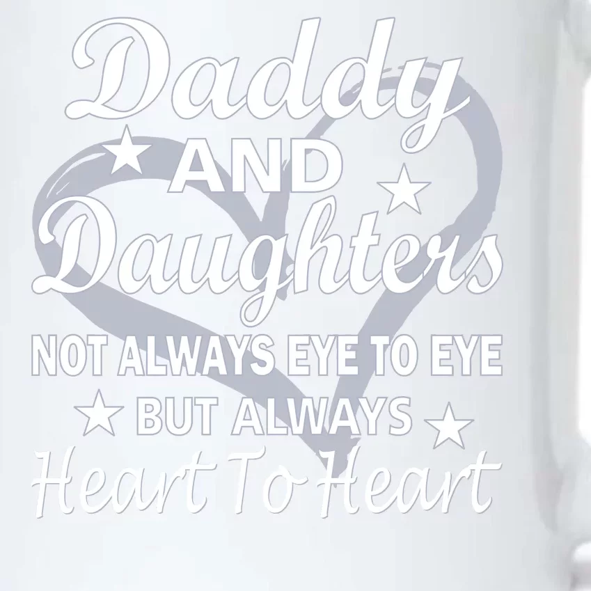 Daddy And Daughters Always Heart To Heart Black Color Changing Mug