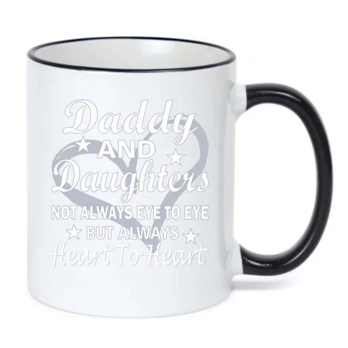 Daddy And Daughters Always Heart To Heart Black Color Changing Mug