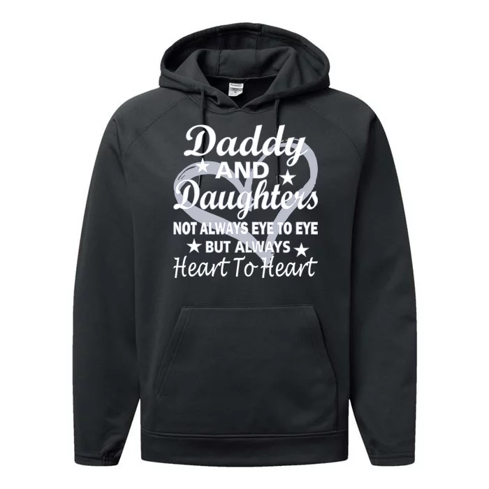 Daddy And Daughters Always Heart To Heart Performance Fleece Hoodie