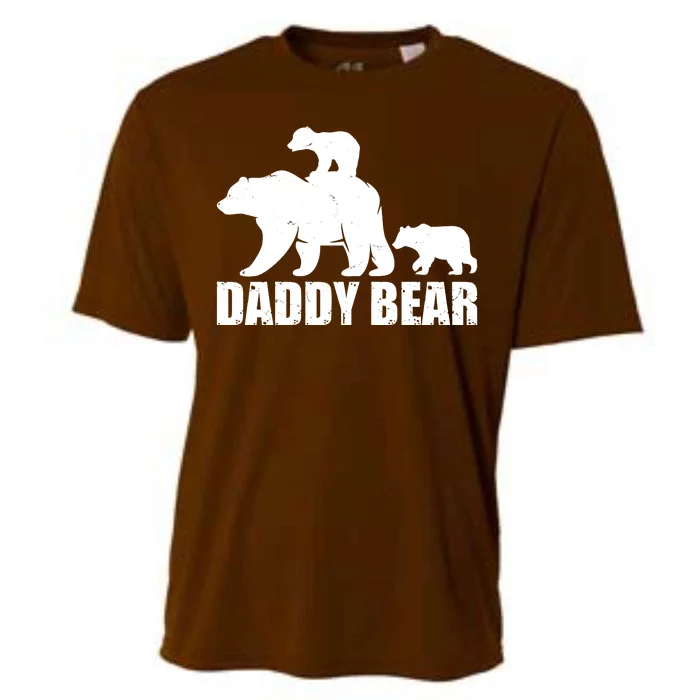 Daddy Bear With Twin Cubs Father's Day Cooling Performance Crew T-Shirt