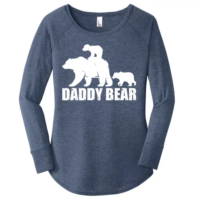 Daddy Bear With Twin Cubs Father's Day Women's Perfect Tri Tunic Long Sleeve Shirt