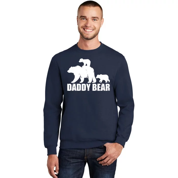 Daddy Bear With Twin Cubs Father's Day Tall Sweatshirt