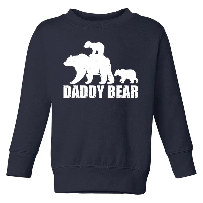 Daddy Bear With Twin Cubs Father's Day Toddler Sweatshirt