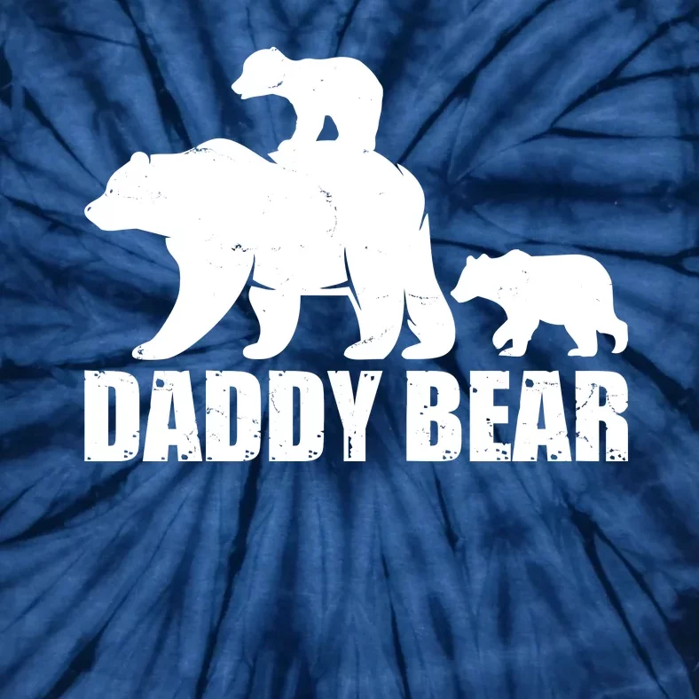 Daddy Bear With Twin Cubs Father's Day Tie-Dye T-Shirt