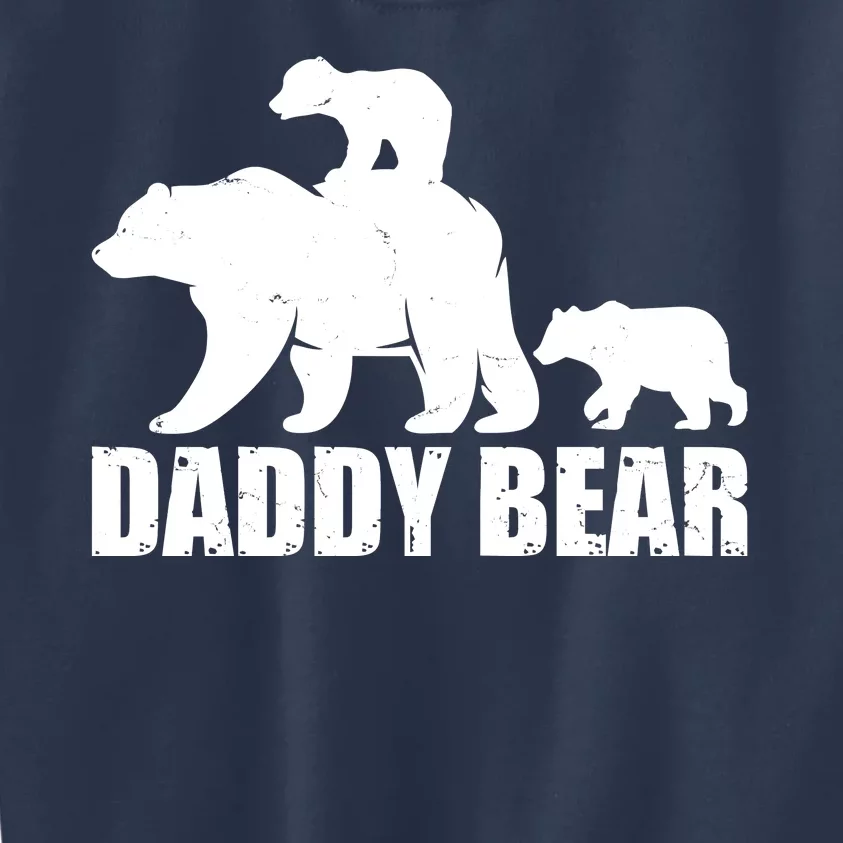 Daddy Bear With Twin Cubs Father's Day Kids Sweatshirt