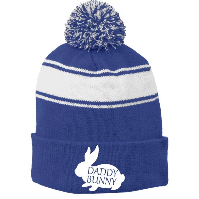 Daddy Bunny Stripe Pom Pom Beanie