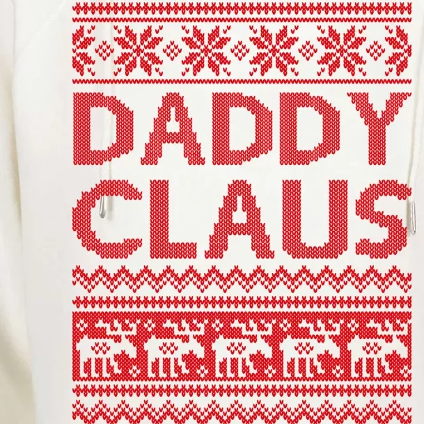 Daddy Claus Ugly Christmas Womens Funnel Neck Pullover Hood