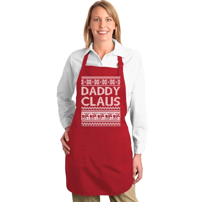 Daddy Claus Ugly Christmas Full-Length Apron With Pocket