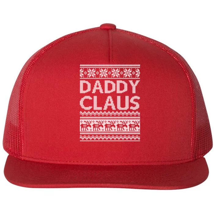 Daddy Claus Ugly Christmas Flat Bill Trucker Hat