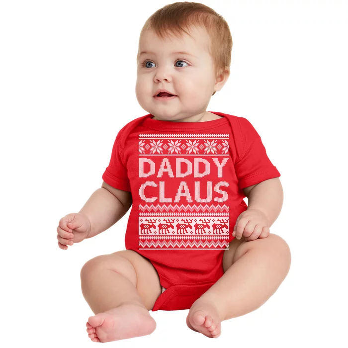 Daddy Claus Ugly Christmas Baby Bodysuit