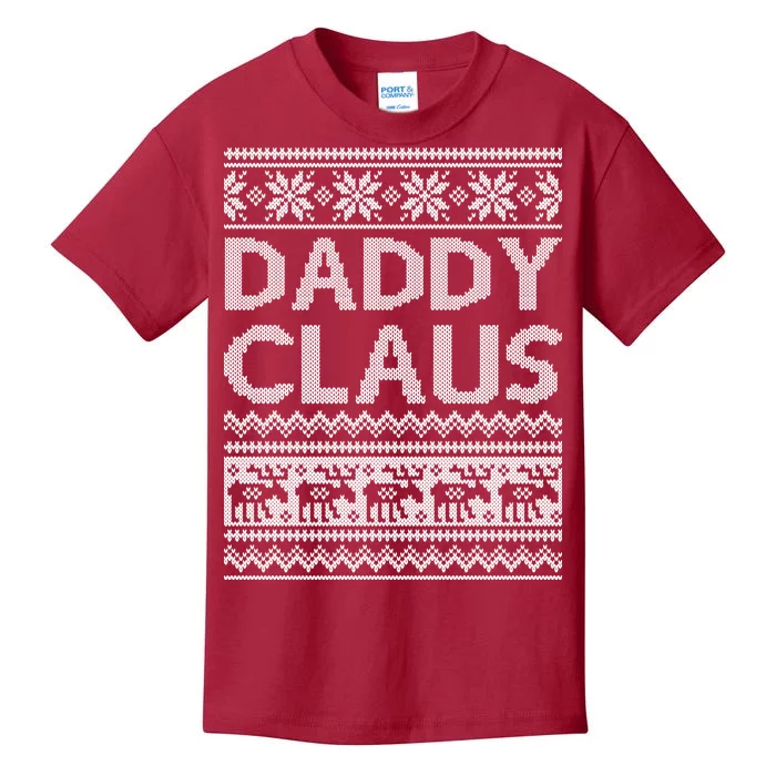 Daddy Claus Ugly Christmas Kids T-Shirt