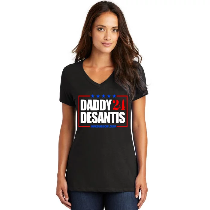 Daddy Desaints Make America Florida Women's V-Neck T-Shirt