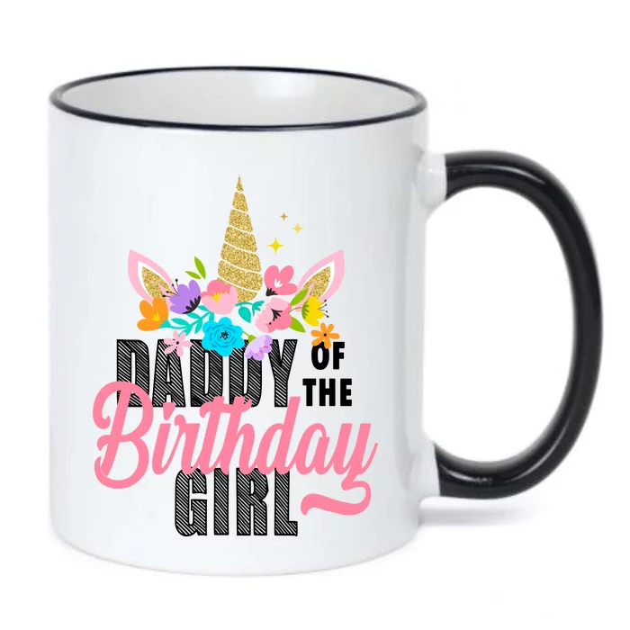 Daddy Of The Birthday Girl Black Color Changing Mug