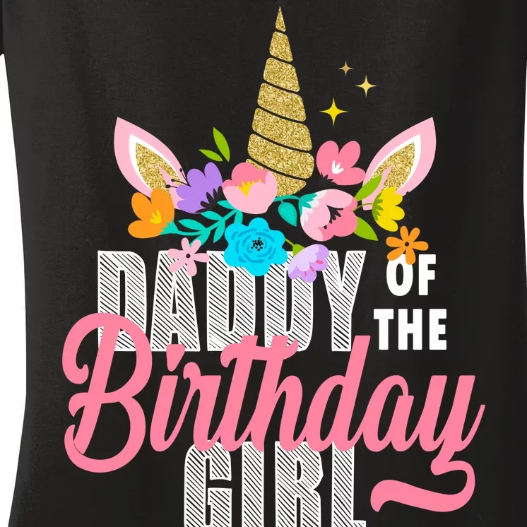 Daddy Of The Birthday Girl Women's V-Neck T-Shirt