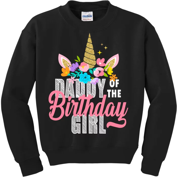 Daddy Of The Birthday Girl Kids Sweatshirt