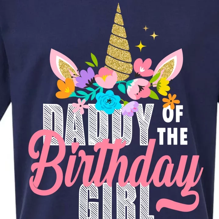 Daddy Of The Birthday Girl Sueded Cloud Jersey T-Shirt