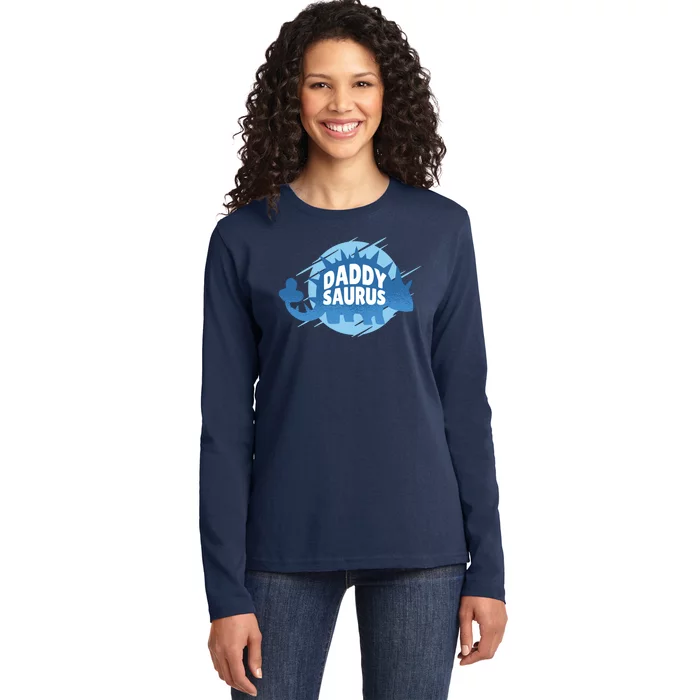 Daddy Saurus Ladies Long Sleeve Shirt