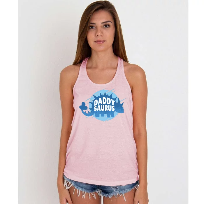 Daddy Saurus Women's Knotted Racerback Tank