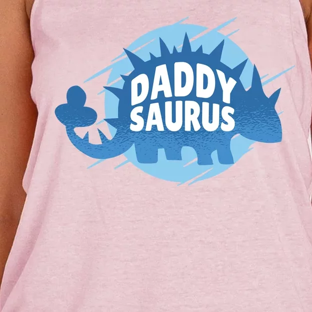 Daddy Saurus Women's Knotted Racerback Tank