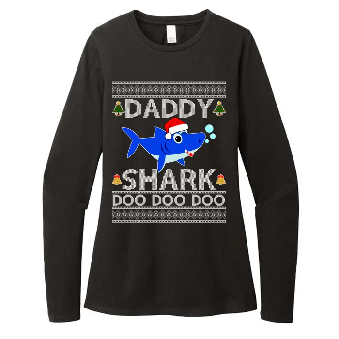 Daddy Shark Doo Doo Cute Ugly Christmas Womens CVC Long Sleeve Shirt