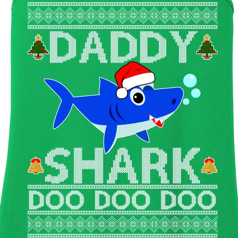 Daddy Shark Doo Doo Cute Ugly Christmas Ladies Essential Tank