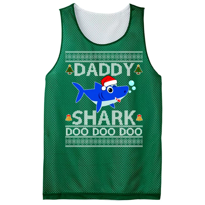 Daddy Shark Doo Doo Cute Ugly Christmas Mesh Reversible Basketball Jersey Tank