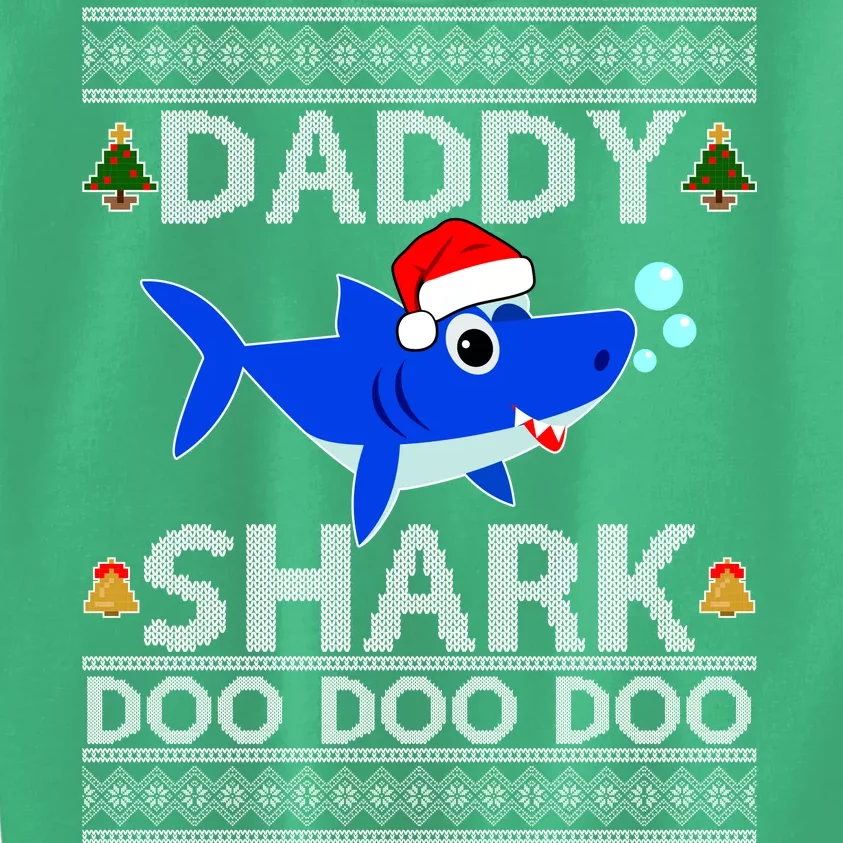 Daddy Shark Doo Doo Cute Ugly Christmas Kids Sweatshirt