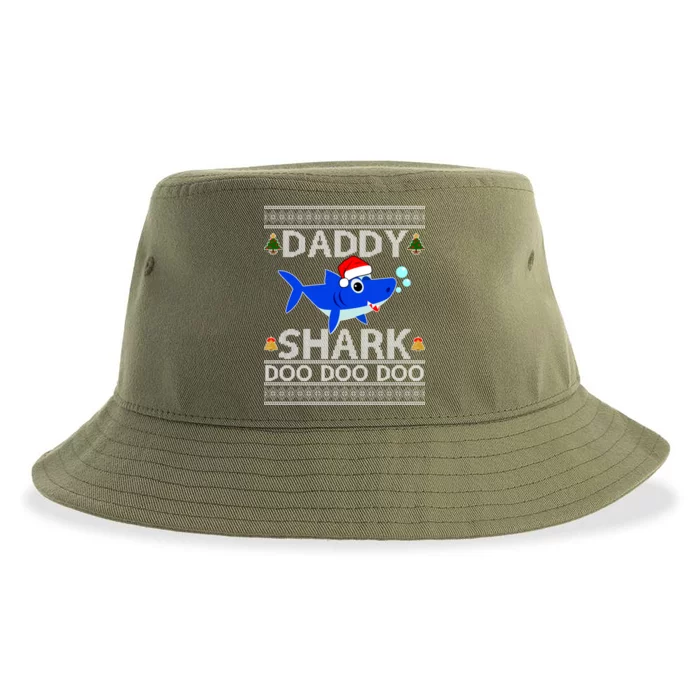 Daddy Shark Doo Doo Cute Ugly Christmas Sustainable Bucket Hat