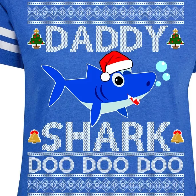 Daddy Shark Doo Doo Cute Ugly Christmas Enza Ladies Jersey Football T-Shirt