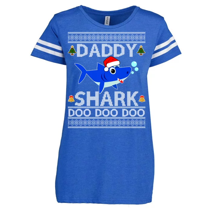 Daddy Shark Doo Doo Cute Ugly Christmas Enza Ladies Jersey Football T-Shirt