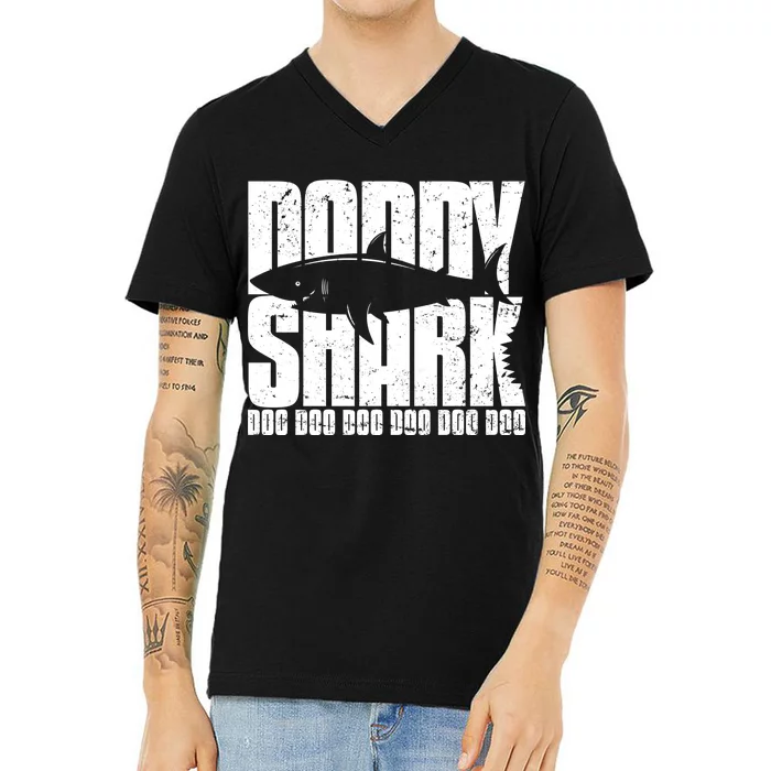 Daddy Shark Doo Doo Doo V-Neck T-Shirt