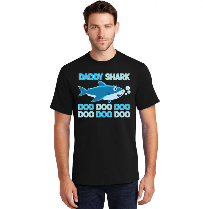 Daddy Shark Doo Doo Doo Funny Tall T-Shirt