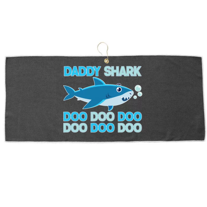 Daddy Shark Doo Doo Doo Funny Large Microfiber Waffle Golf Towel