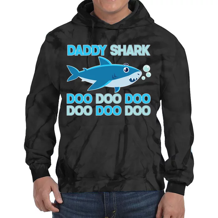 Daddy Shark Doo Doo Doo Funny Tie Dye Hoodie