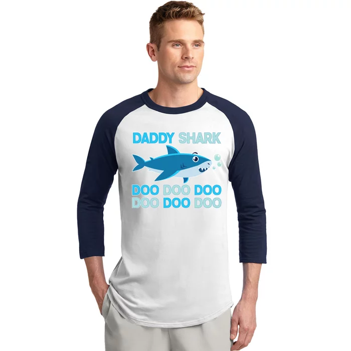 Daddy Shark Doo Doo Doo Funny Baseball Sleeve Shirt