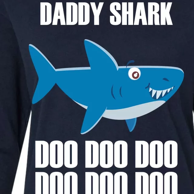 Daddy Shark Funny Cute Womens Cotton Relaxed Long Sleeve T-Shirt