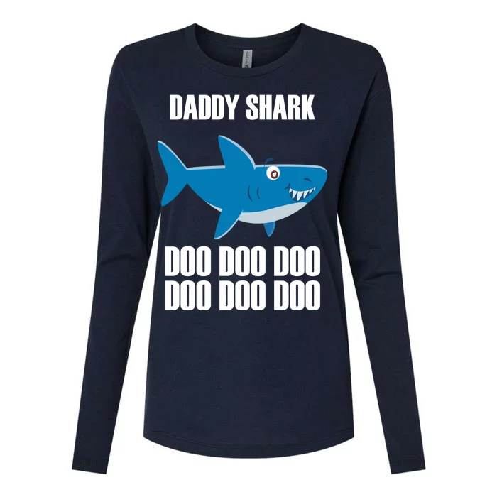 Daddy Shark Funny Cute Womens Cotton Relaxed Long Sleeve T-Shirt