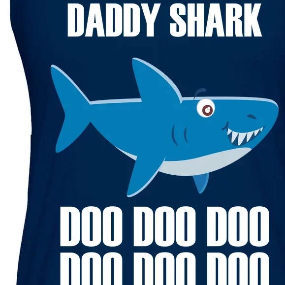 Daddy Shark Funny Cute Ladies Essential Flowy Tank