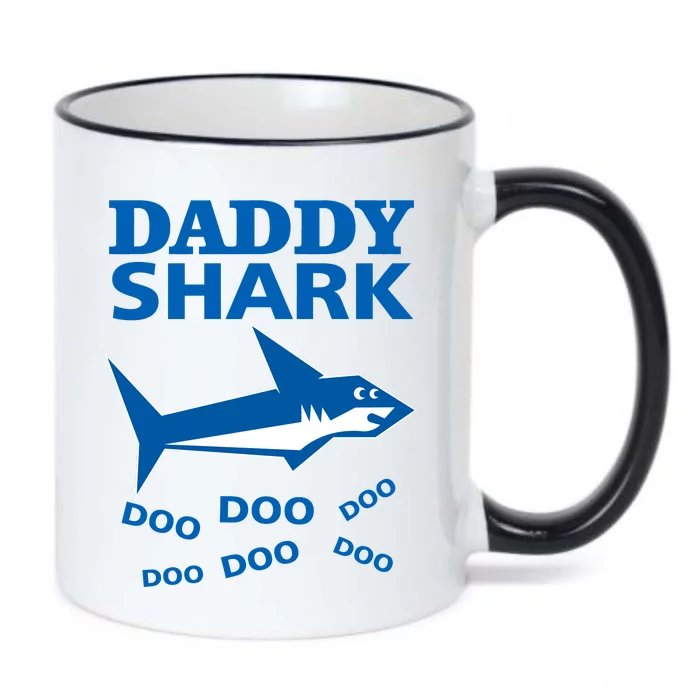 Daddy Shark Funny Dad Black Color Changing Mug