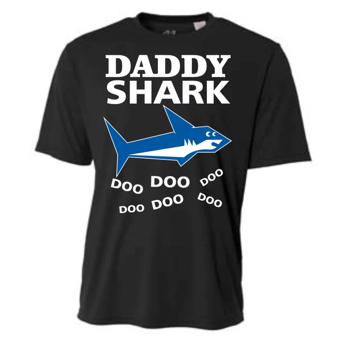 Daddy Shark Funny Dad Cooling Performance Crew T-Shirt