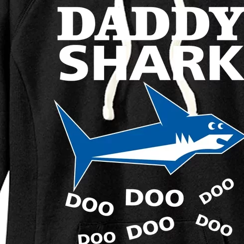 Daddy Shark Funny Dad Women's Fleece Hoodie